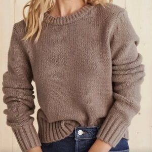 Jenni Kayne Classic Brown Crew Neck Sweater